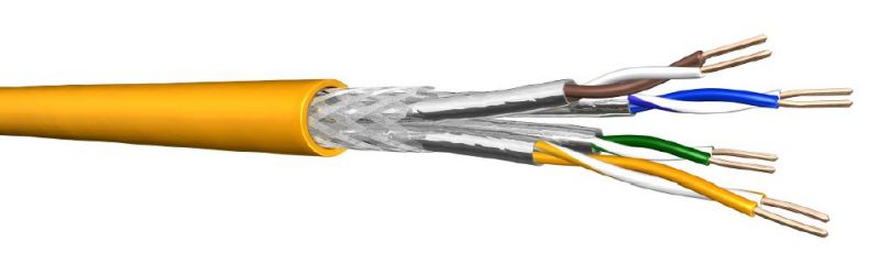 Kábel Cat7A S/FTP fali LSHF FRNC 1000m narancss. UC1500 SS22 Draka [9872]