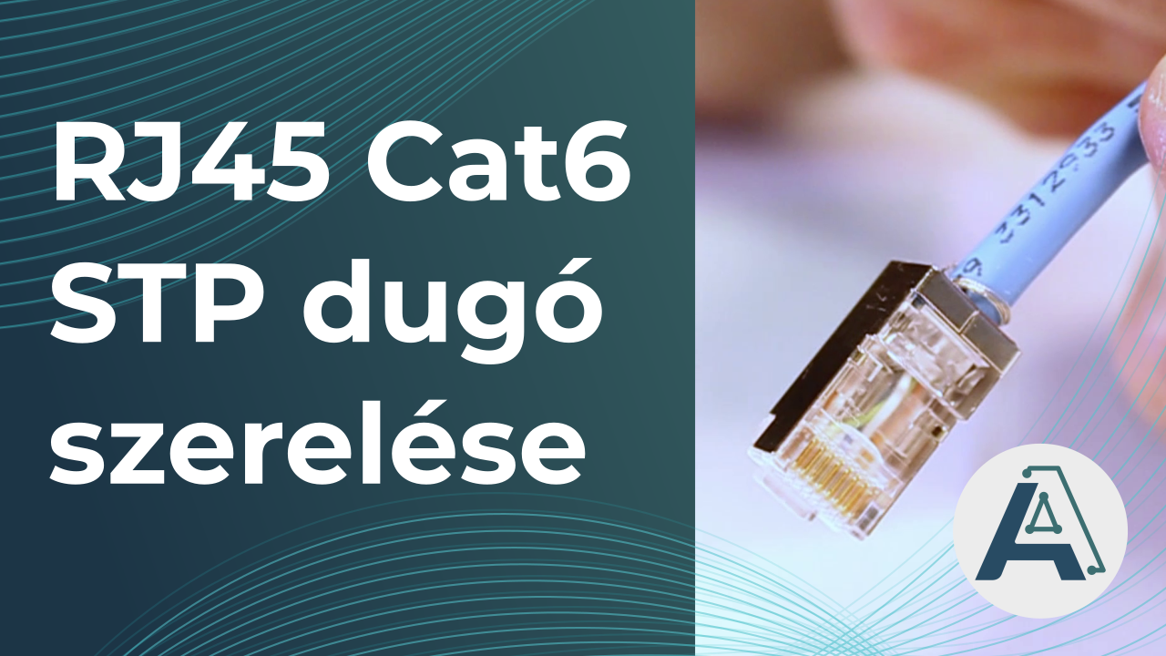 CAT6 STP 3P RJ45 csatlakozó szerelése