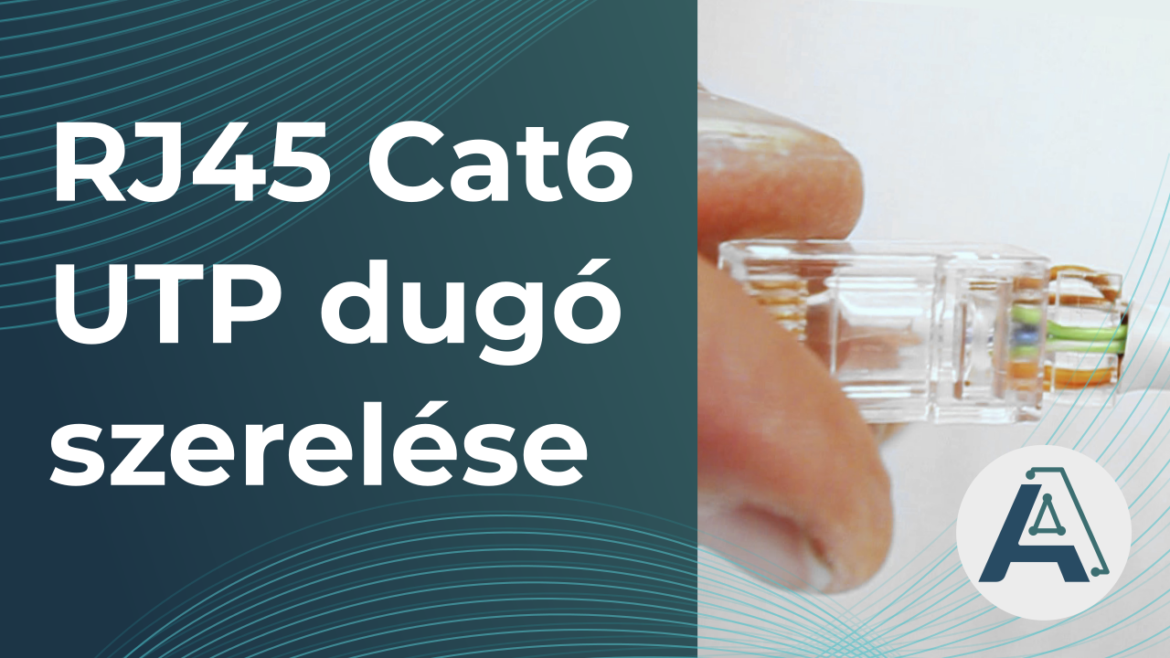 CAT6 UTP 3P RJ45 csatlakozó szerelése