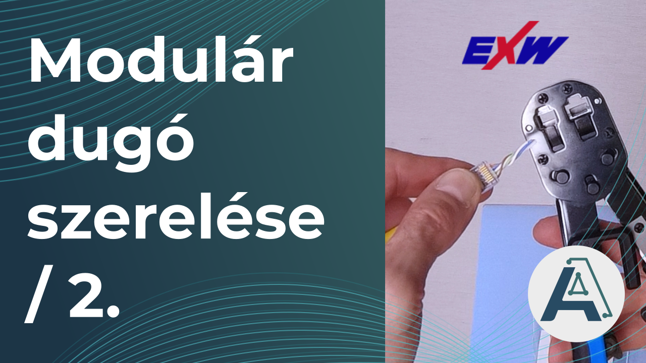 EXW EasyPlug Modulár dugó szerelése UTP&FTP PATCH kábelen / 2.